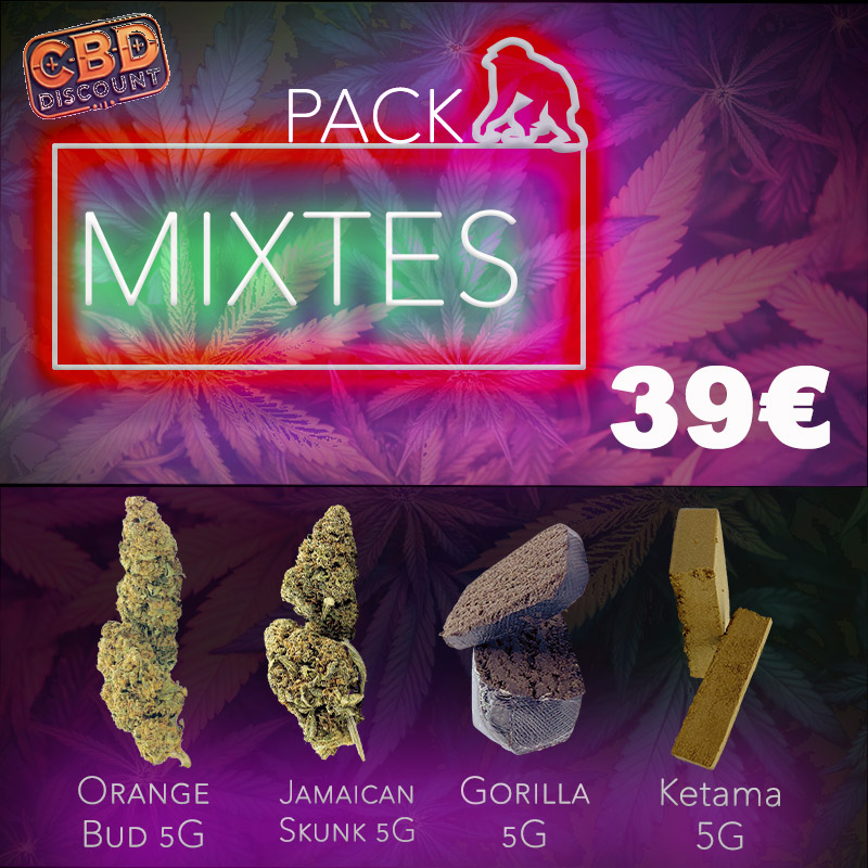 Pack Mixte 2 X 5 G de fleurs premium & 2 X 5 G de résine